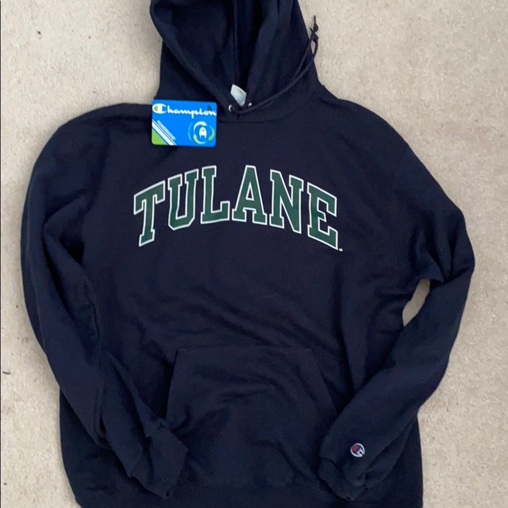 NWT Champion Tulane Hoodie. Size M.